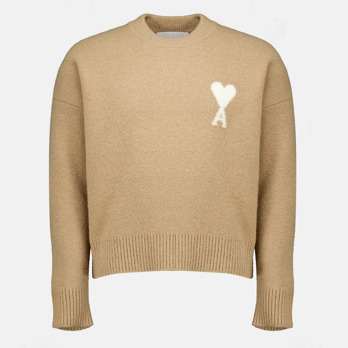 Maglione beige Ami de Coeur in lana e alpaca