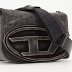 denim camera bag, adjustable shoulder strap, unisex accessory, oval D logo, Spring-Summer 2025 collection
