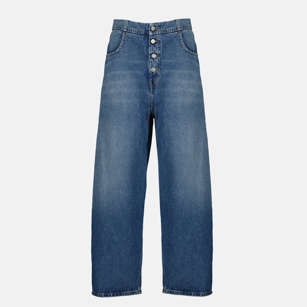 Image of High-Waisted Denim Jeans by Mm6 for Women - Season Autumn-Winter 2025 - Front View