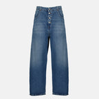 Image of High-Waisted Denim Jeans by Mm6 for Women - Season Autumn-Winter 2025 - Front View