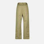 cargo pants, light green pants, women's trousers, fashionable pants, high-waisted pants