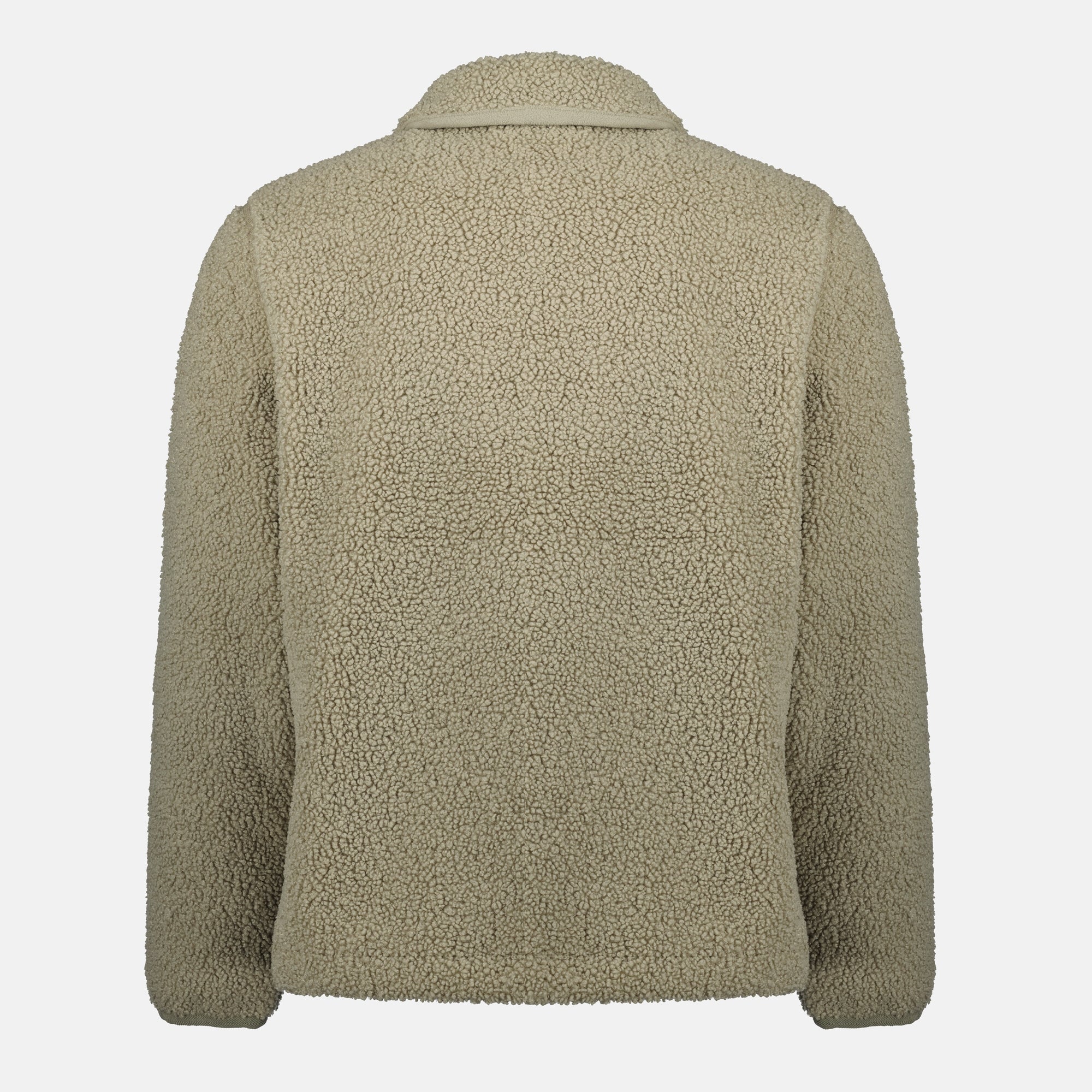 sherpa fleece jacket, K-Way clothing, Autumn-Winter collection, medium warmth jacket, olive green jacket