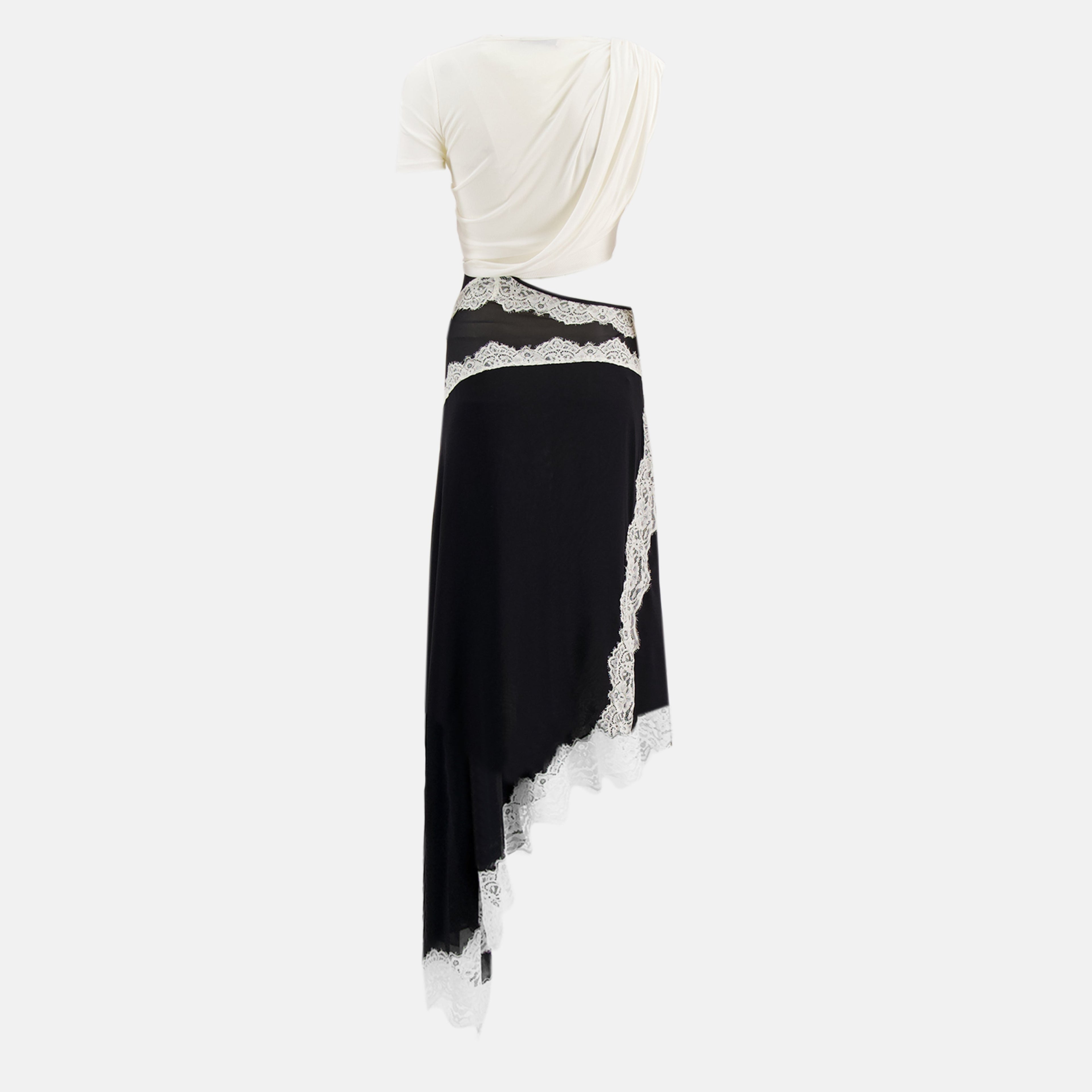 Image of Robe T-shirt Verve Black and White by Christopher Esber for Women - Season Spring-Summer 2026 - Back View