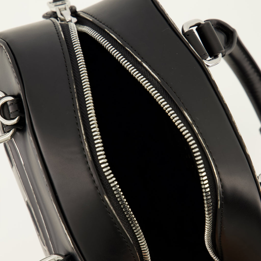 Diesel bag, 1DR Dome bag, nappa leather accessory, black leather bag, women's handbag