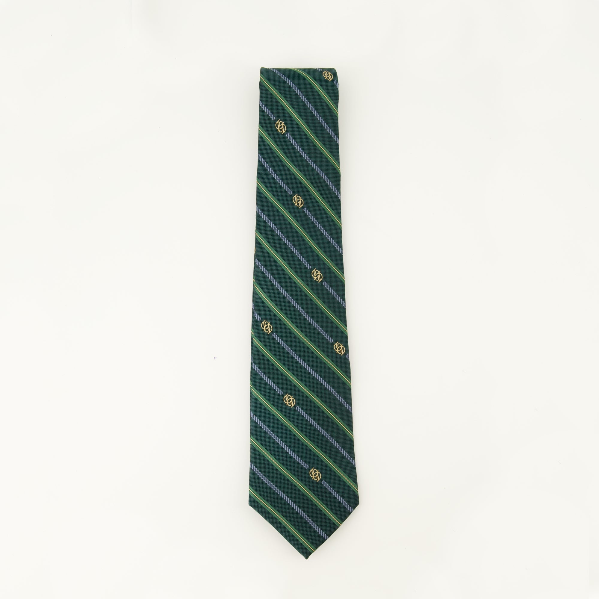 Green Tie, Silk Tie, Monogram Tie, Formal Accessories, Drôle De Monsieur