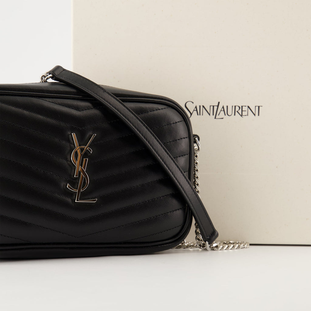 Image of Mini Sac Lou Noir by Saint Laurent for Women - Season Autumn-Winter 2025 - Detail View 1
