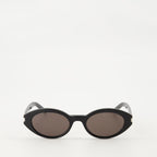 Image des lunettes de soleil noires SL 567 de Saint Laurent pour hommes - Saison Automne-Hiver 2025 - Vue de face