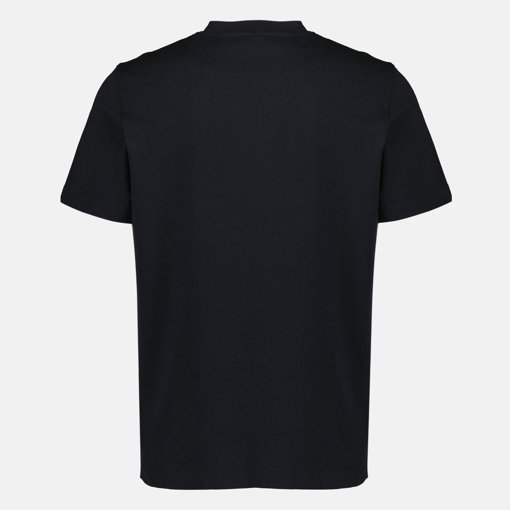 T-shirt en coton brodé bleu marine