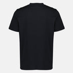 T-shirt en coton brodé bleu marine