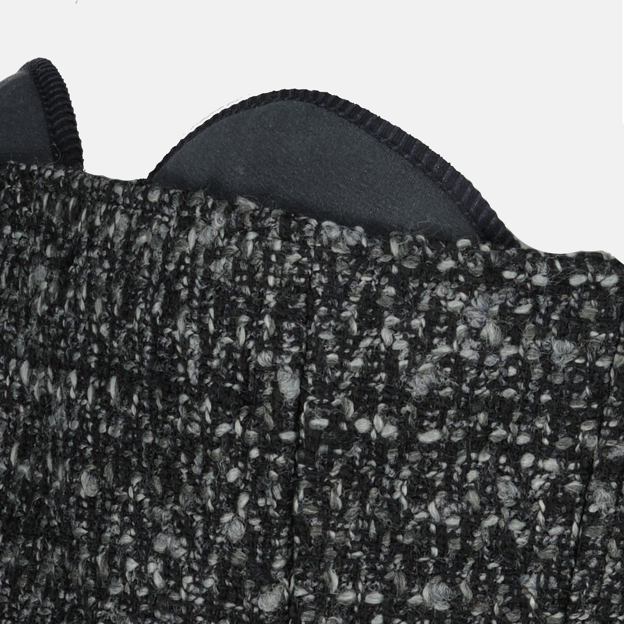 Diesel grey T-shirt, tweed women's top, Fall-Winter collection, tailored fit, discreet zip closure