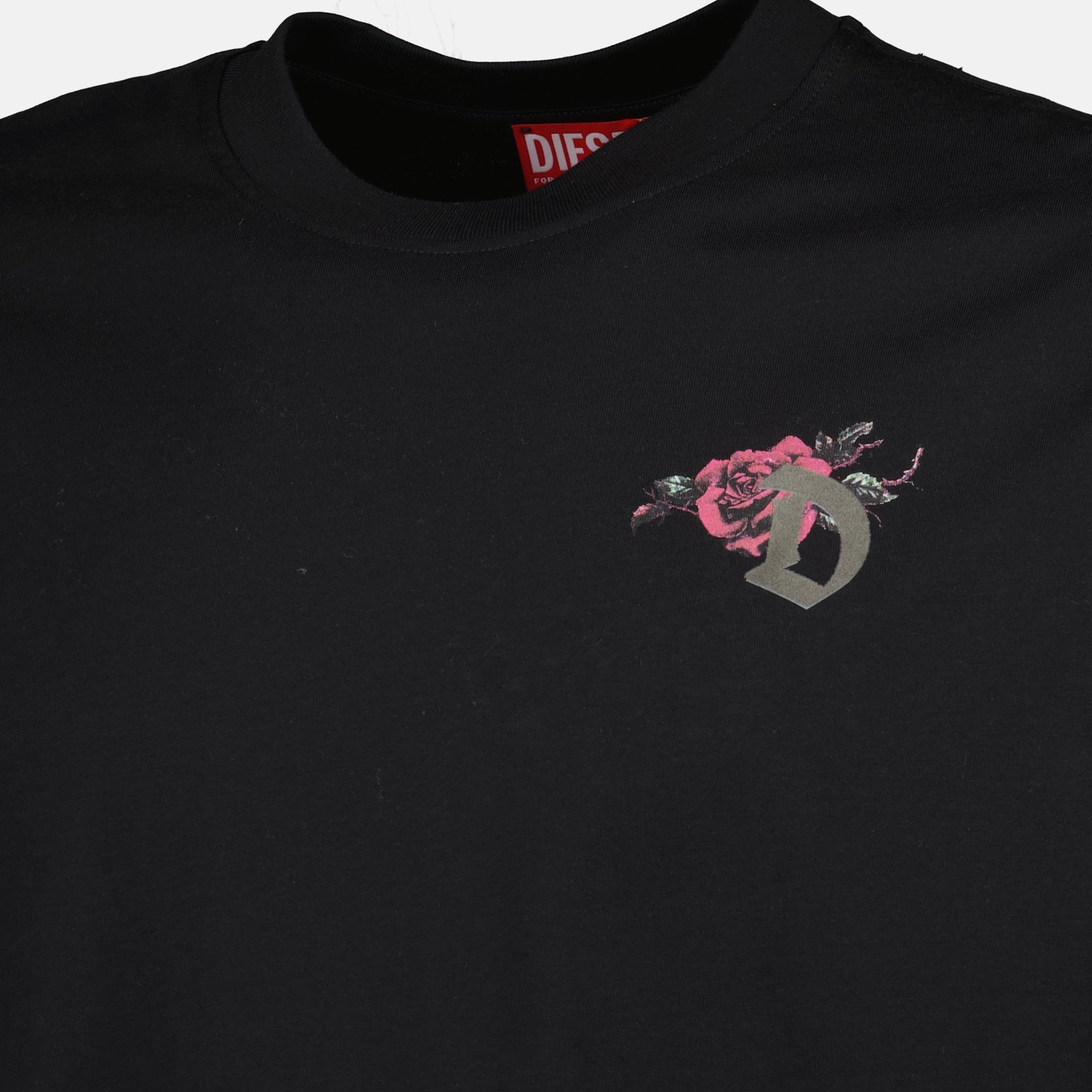 Image of T-Boggy Black T-Shirt by Diesel for Men - Season Spring-Summer 2026 - Detail View 1