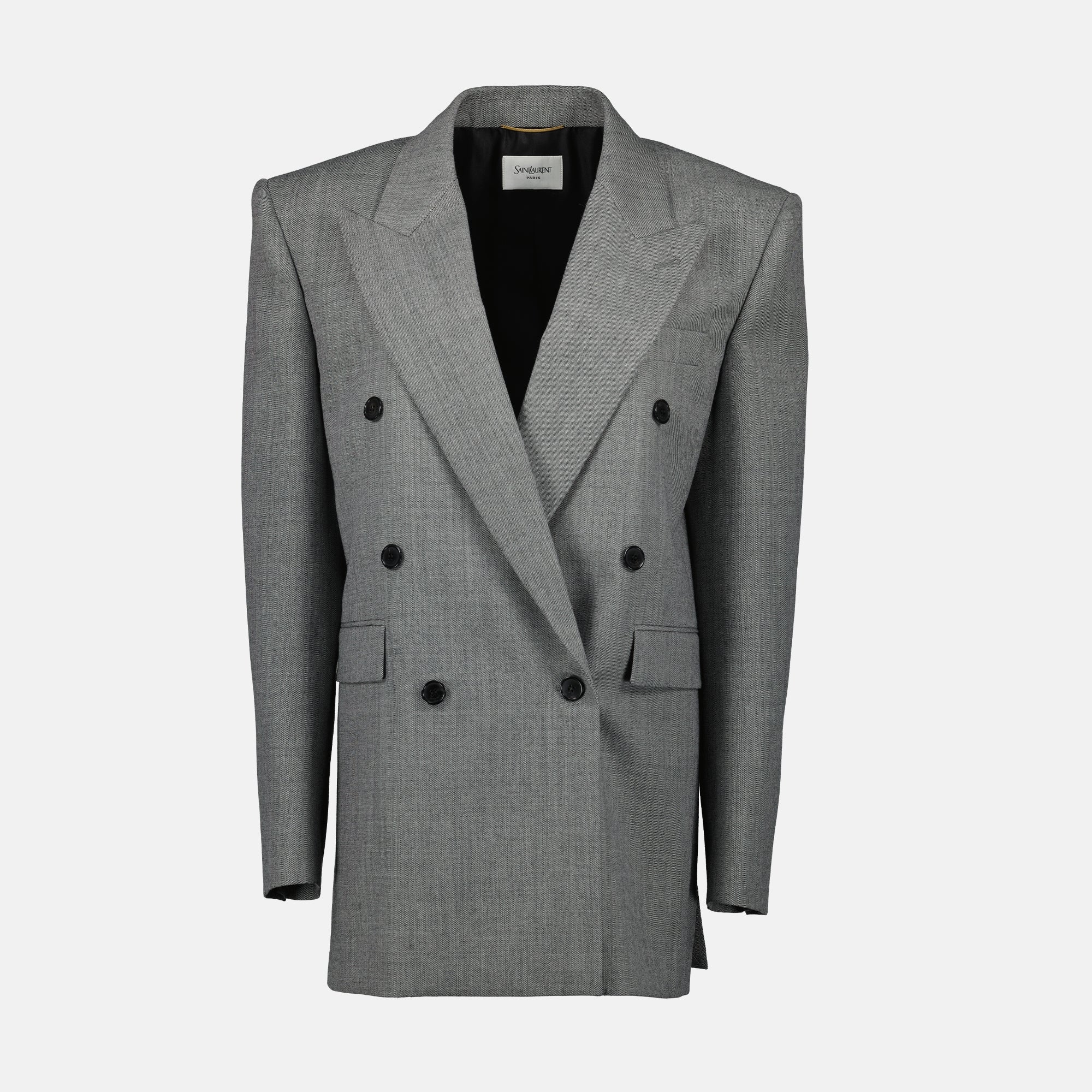 Gray Blazer, Wool Blazer, Saint Laurent, Spring-Summer 2025, Designer Fashion