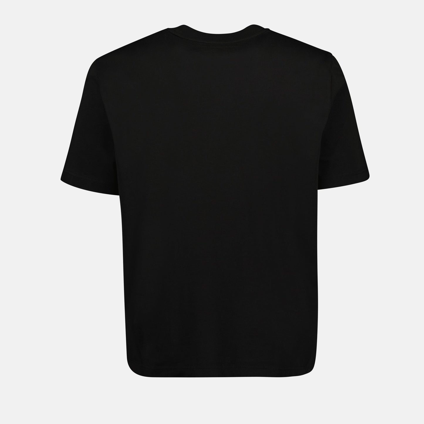 Moncler T-shirt, luxury logo T-shirt, black cotton shirt, designer casual wear, Autumn/Winter 2024