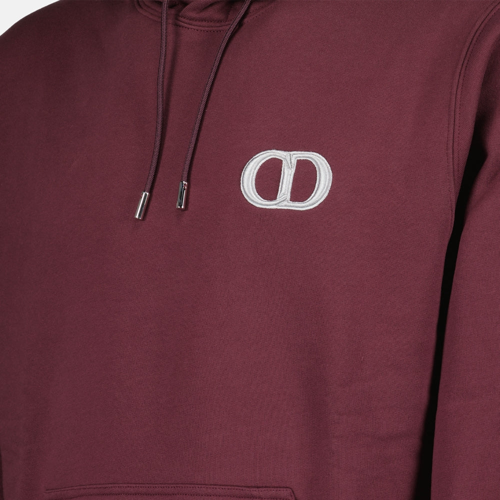 Dior hoodie, burgundy hoodie, crew neck sweatshirt, cotton hoodie, Fall-Winter collection
