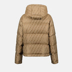 Puffer jacket, Fendi outerwear, Beige nylon, FF print jacket, Winter fashion