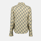 Imagen de la camisa beige de cuadro clásico de Burberry para mujeres - Temporada Otoño-Invierno 2024 - Vista de detalle 2