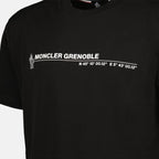 Moncler Grenoble T-shirt, black printed T-shirt, luxury casual wear, Autumn-Winter 2024, designer T-shirt