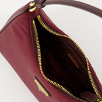 Prada Mini Sac, Re-Edition 2005, bordeaux handbag, recycled materials, sustainable fashion