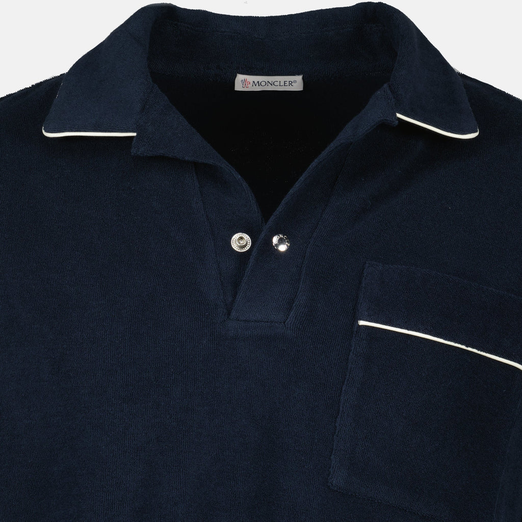 Navy Baumwoll-Piqué Polo