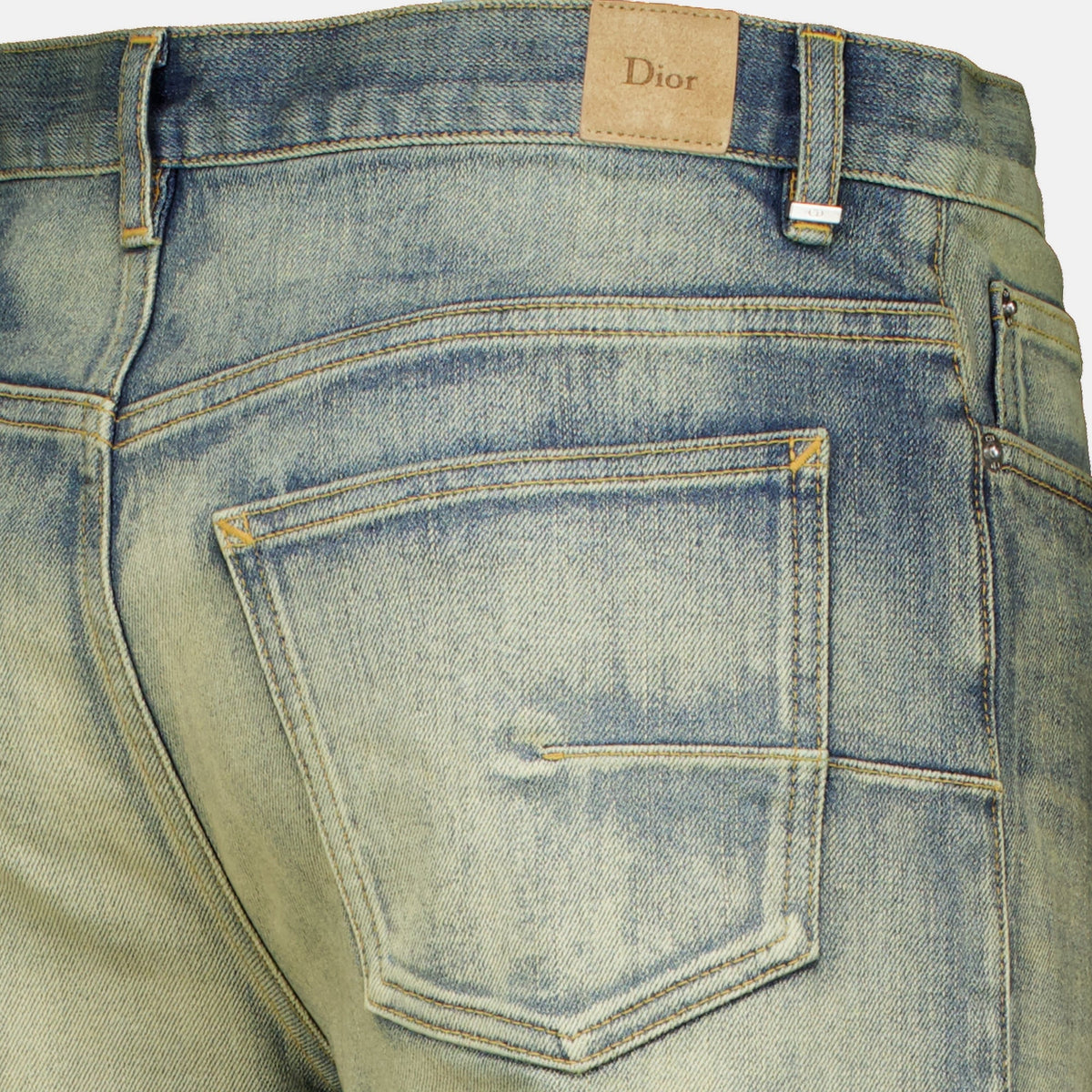 Lange Skinny-Jeans in verwaschenem Blau