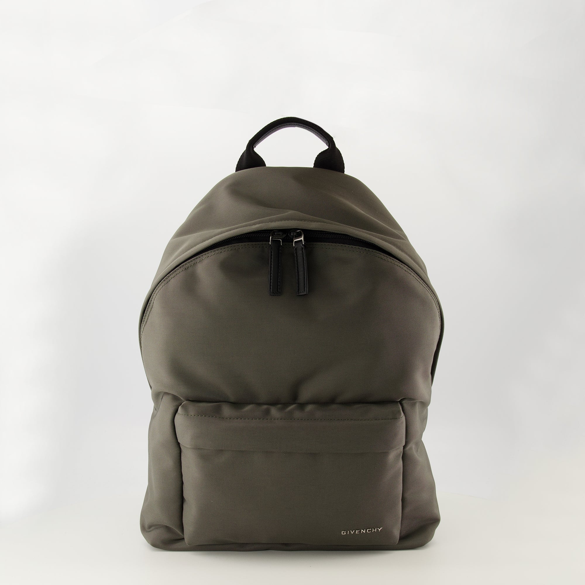 Image of Essential U Kaki Backpack by Givenchy for Men - Season Spring-Summer 2026 - Front View