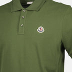 Image of Piqué Cotton Polo by Moncler for Men - Season Autumn-Winter 2025 - Detail View 5