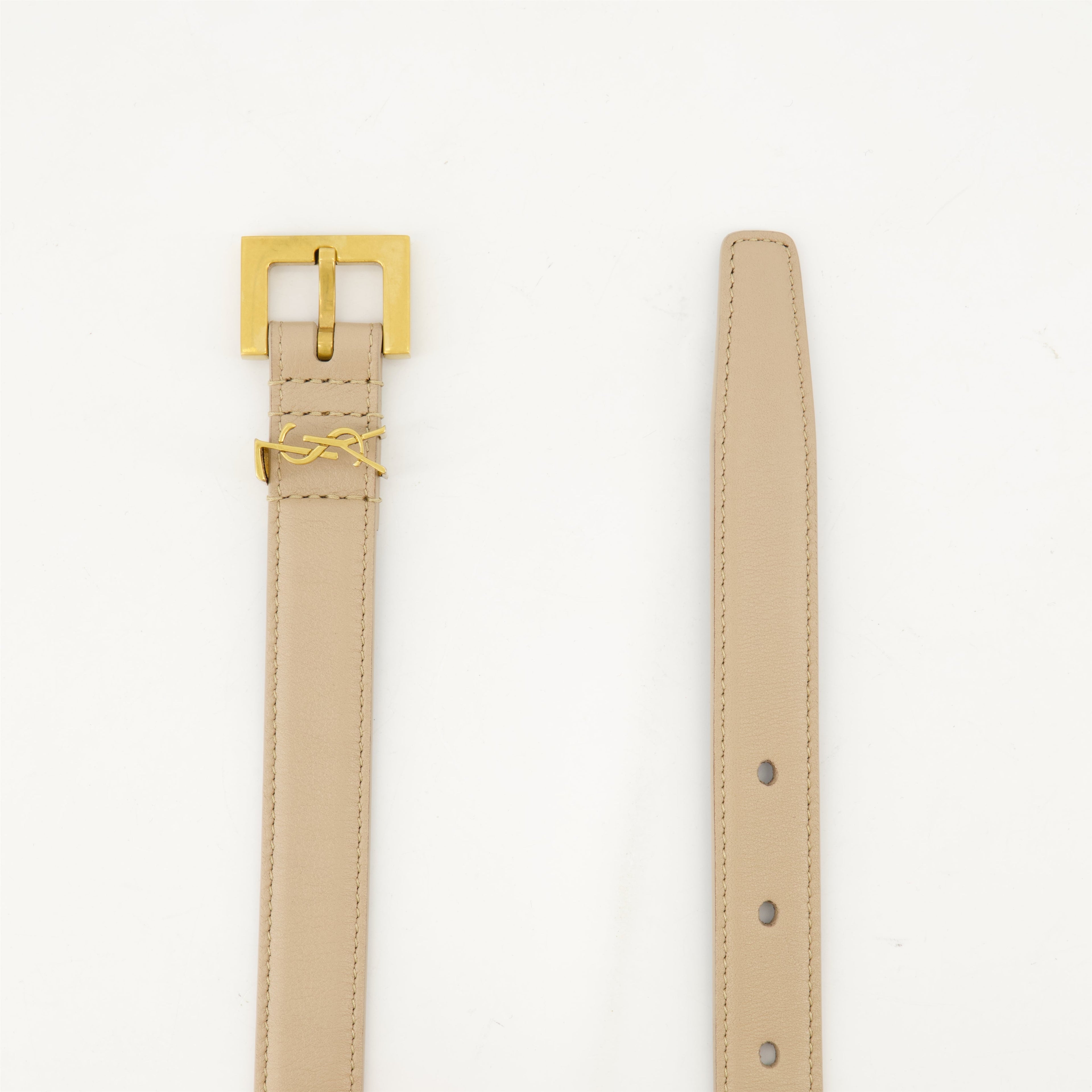 leather belt, luxury accessories, Saint Laurent belt, adjustable belt, modern design