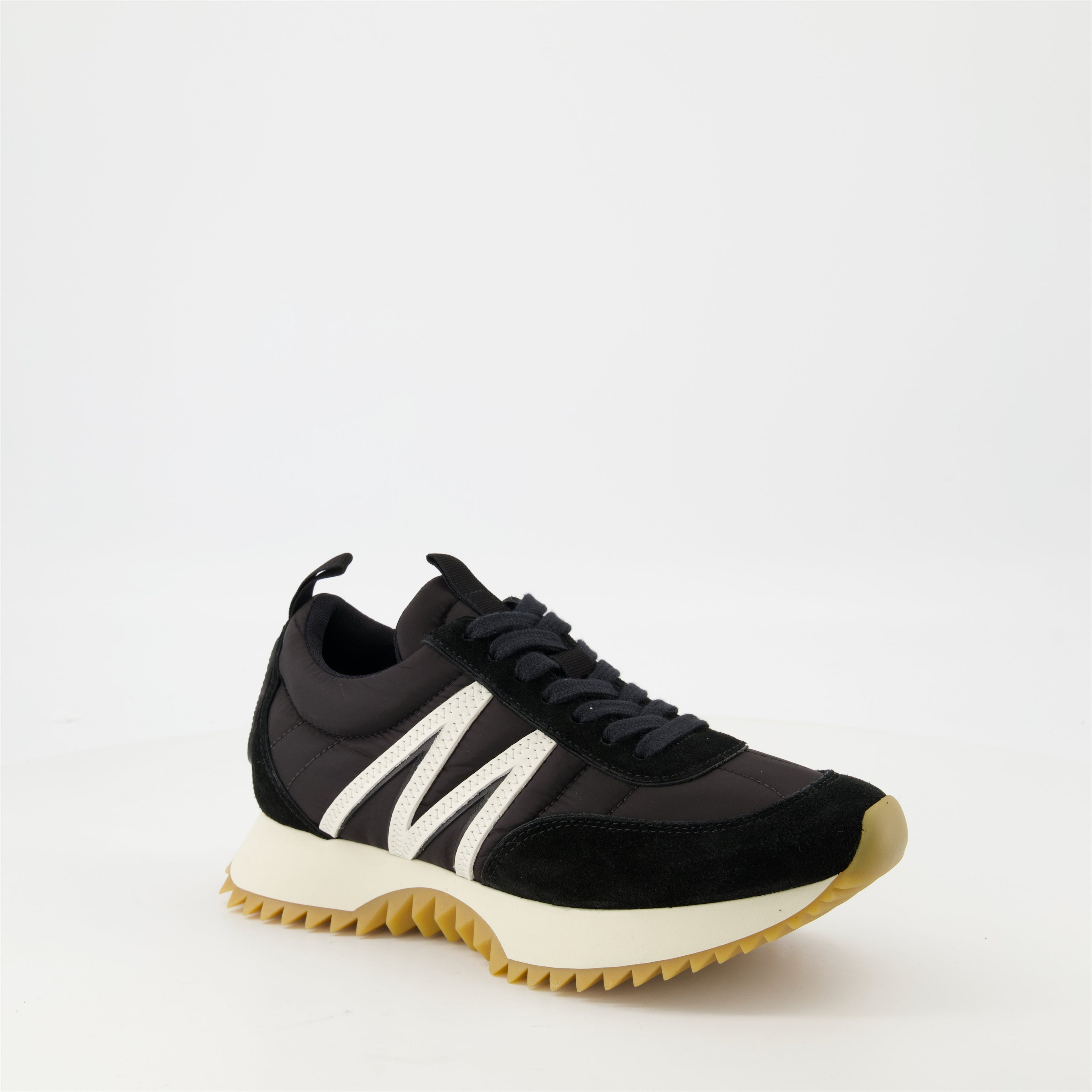 nylon sneakers, Pacey model, black sneakers, signature logo, trendy footwear
