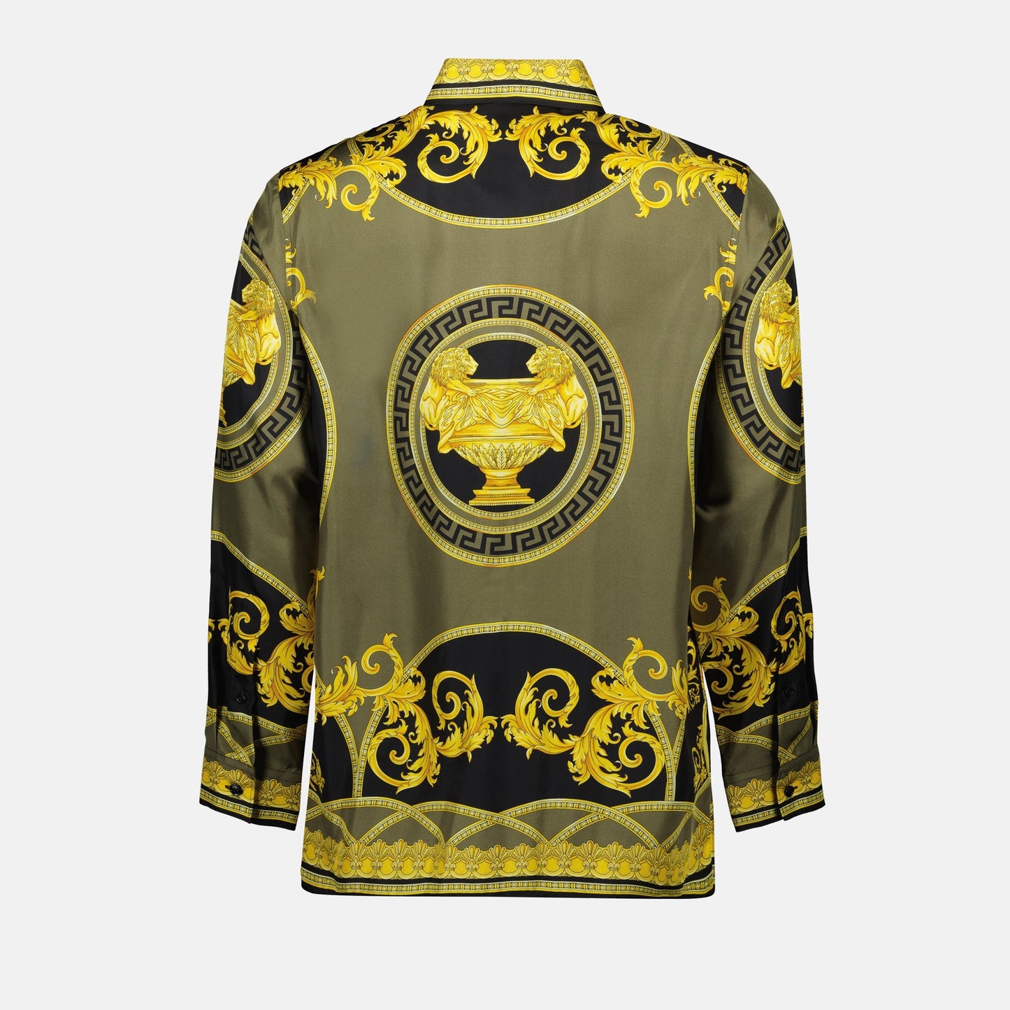 La Coupe des Dieux shirt, silk shirt, classic collar shirt, stylish print shirt, Versace collection