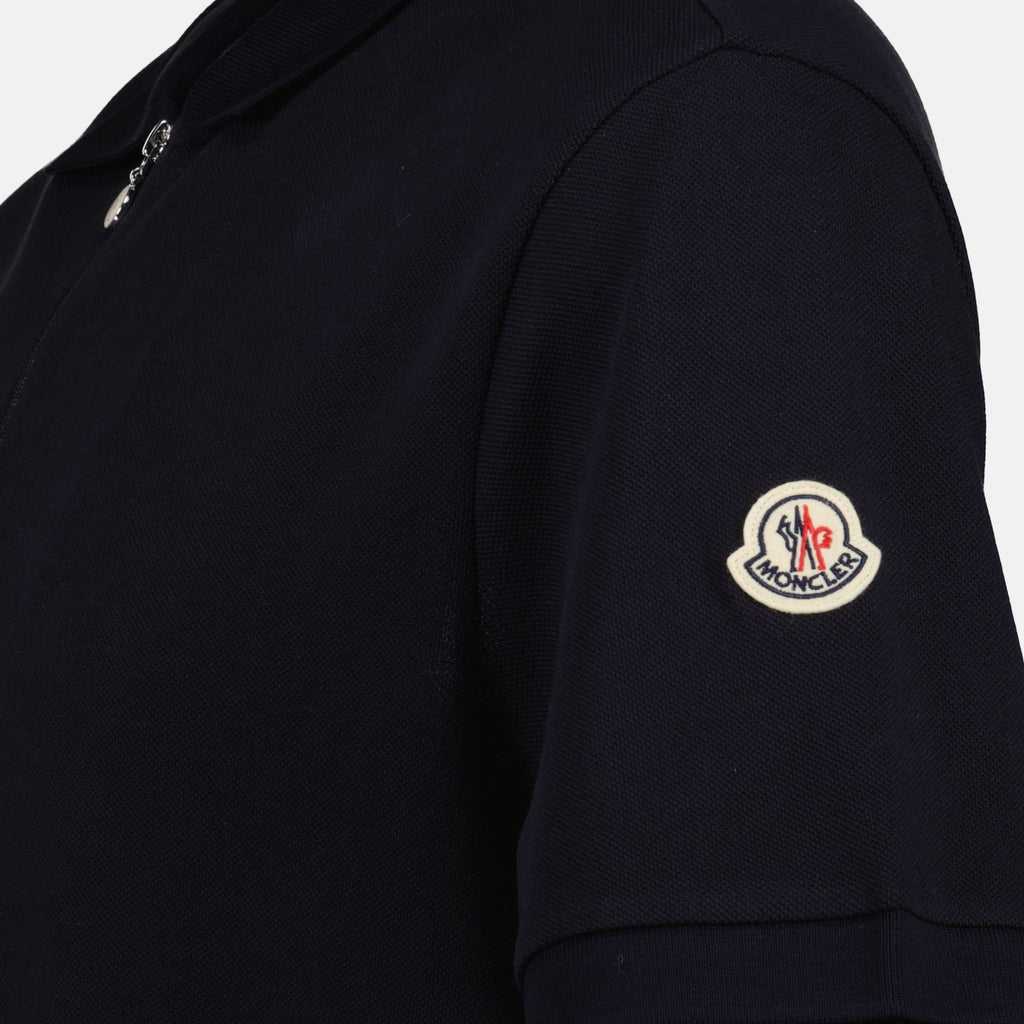 Image du Polo en Piqué de Coton Moncler pour Hommes - Saison Printemps-Été 2026 - Vue de Détails du Produit 2