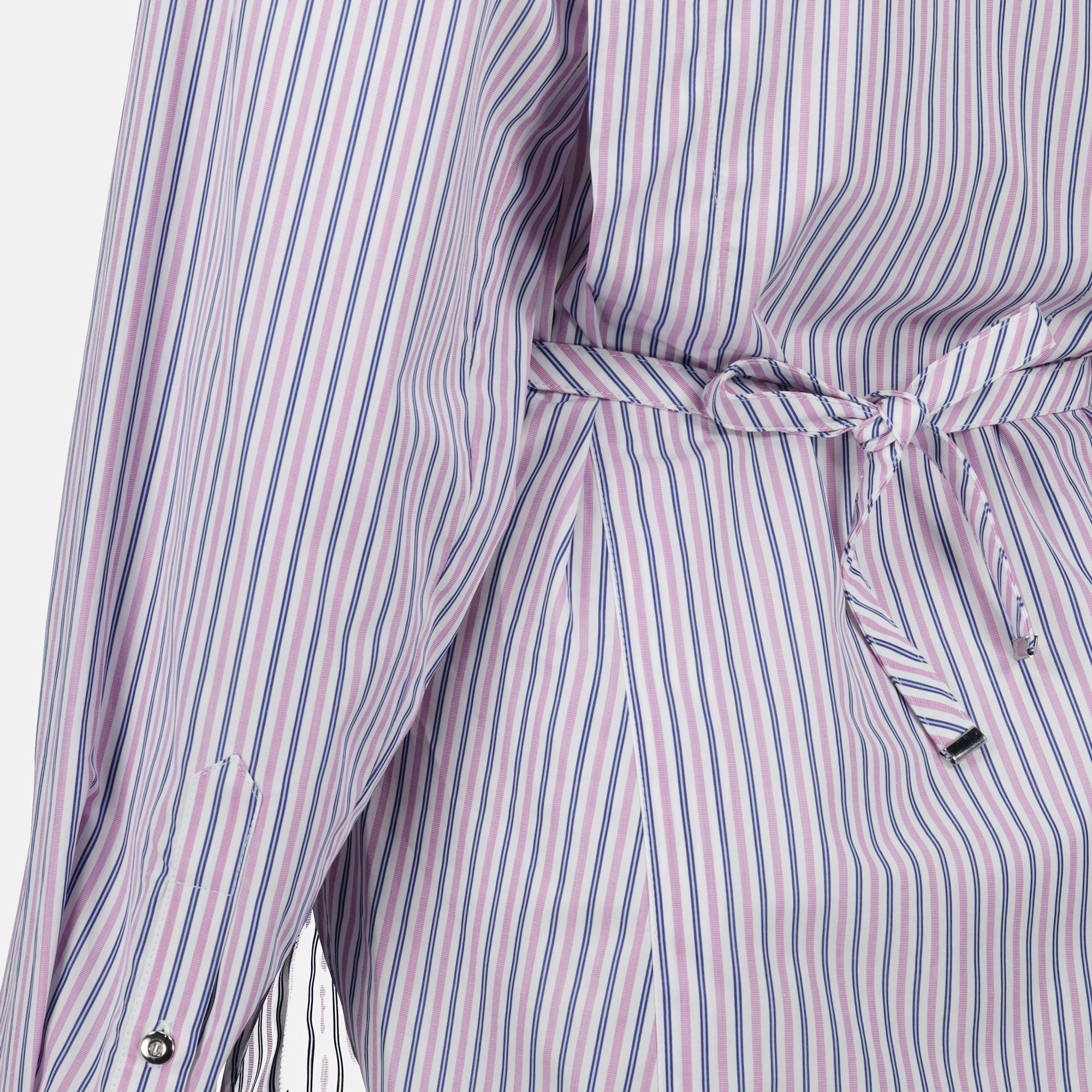 purple striped shirt, Rabanne shirt, women's poplin shirt, Spring-Summer collection, fitted shirt