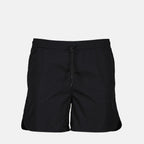 Image of Black Swim Shorts by Moncler for Men - Season Spring-Summer 2025 - Front View