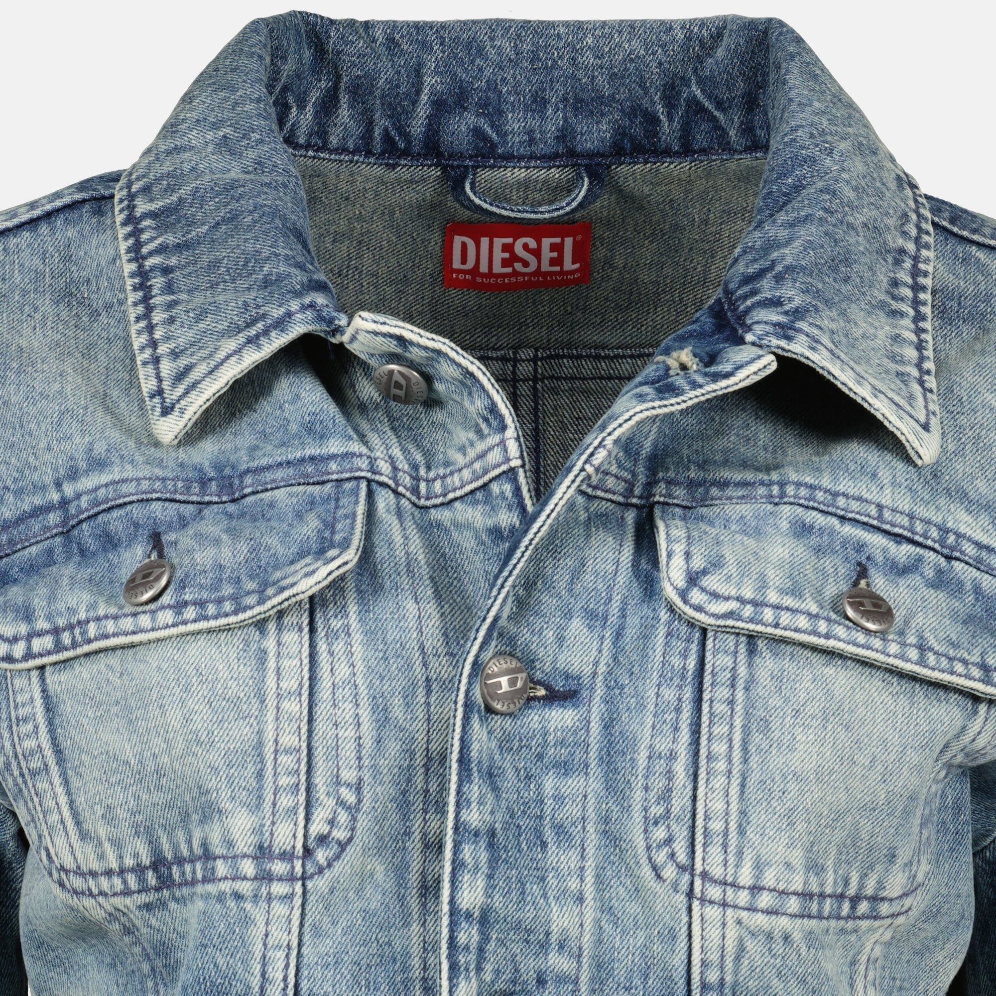 denim shirt, Diesel clothing, Autumn-Winter collection, fitted shirt, women's denim fashion