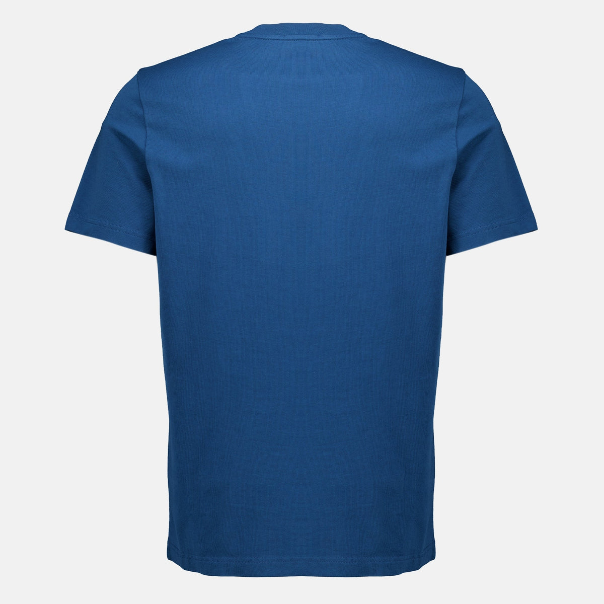 Camiseta azul de algodón con logotipo