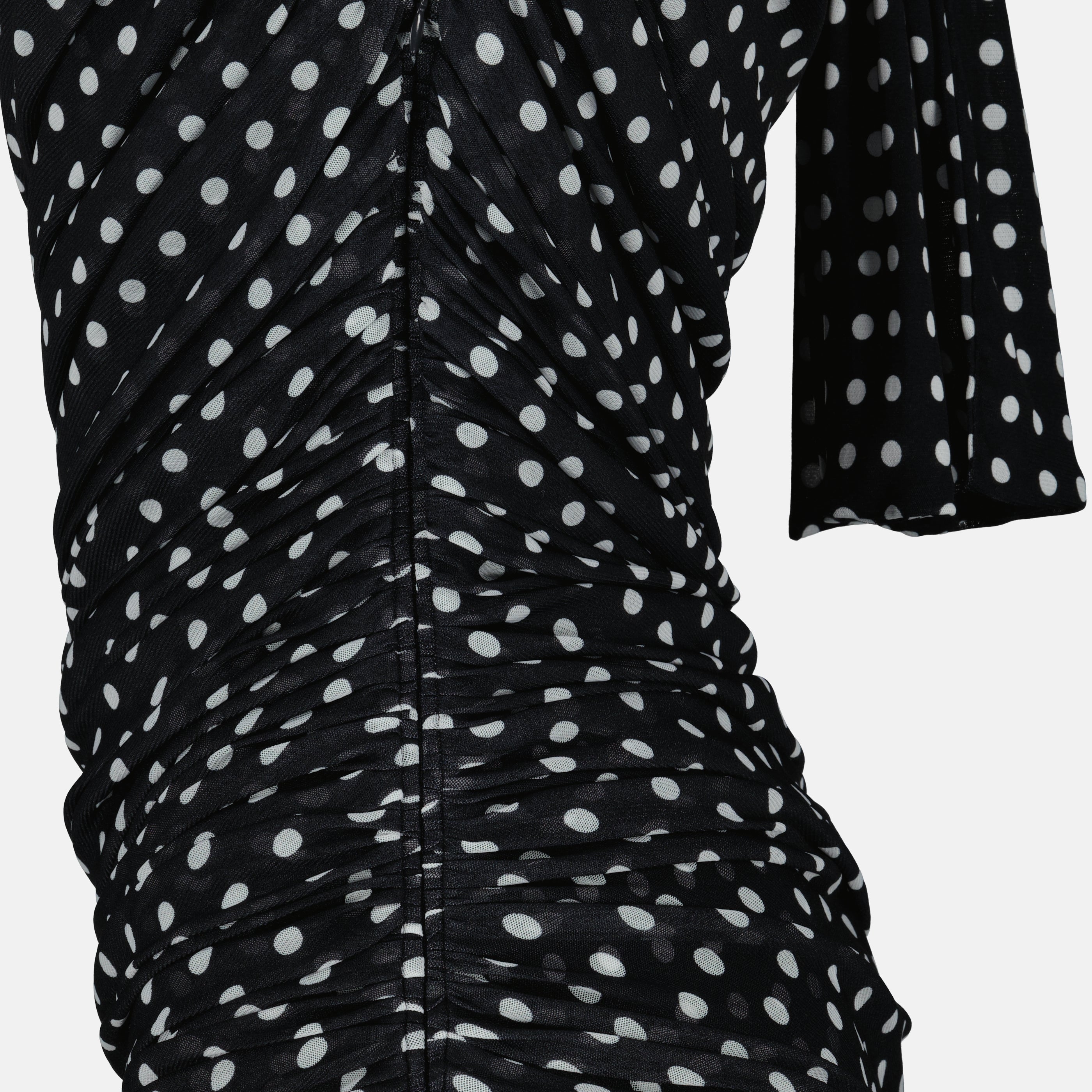 Image of Asymmetrical Polka Dot Dress by Patou for Women - Season Spring-Summer 2026 - Detail View 2