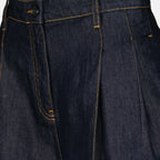 Pantalon en Denim Satiné Large