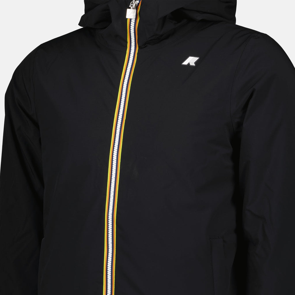 reversible jacket, black khaki jacket, K-Way jacket, waterproof jacket, men's fashion