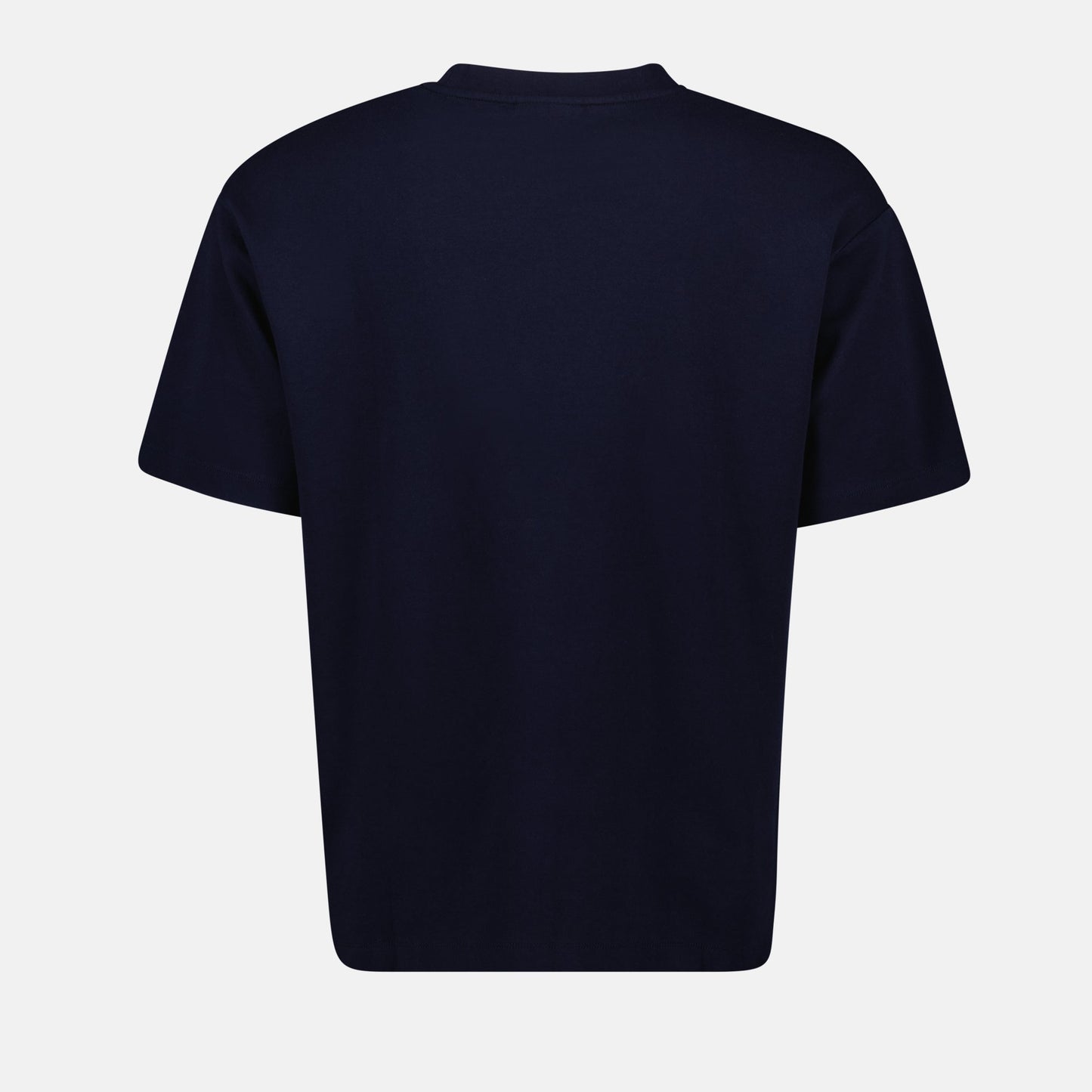 Classic T-shirt, navy blue, cotton apparel, printed logo, casual fashion