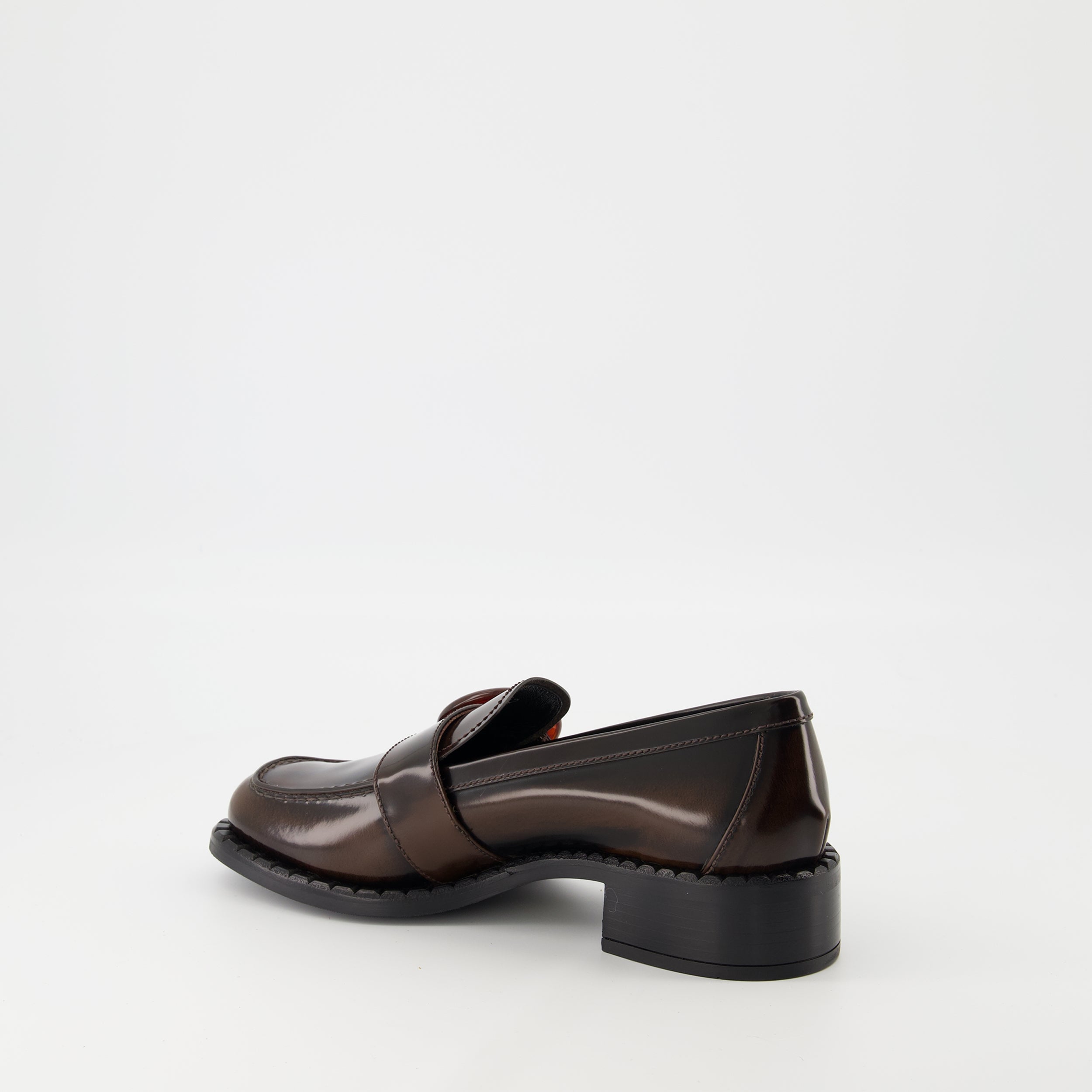loafers, brown leather shoes, Prada loafers, comfortable footwear, elegant slip-ons