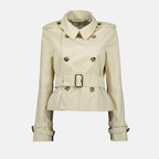 Abrigo Trench Corto Beige