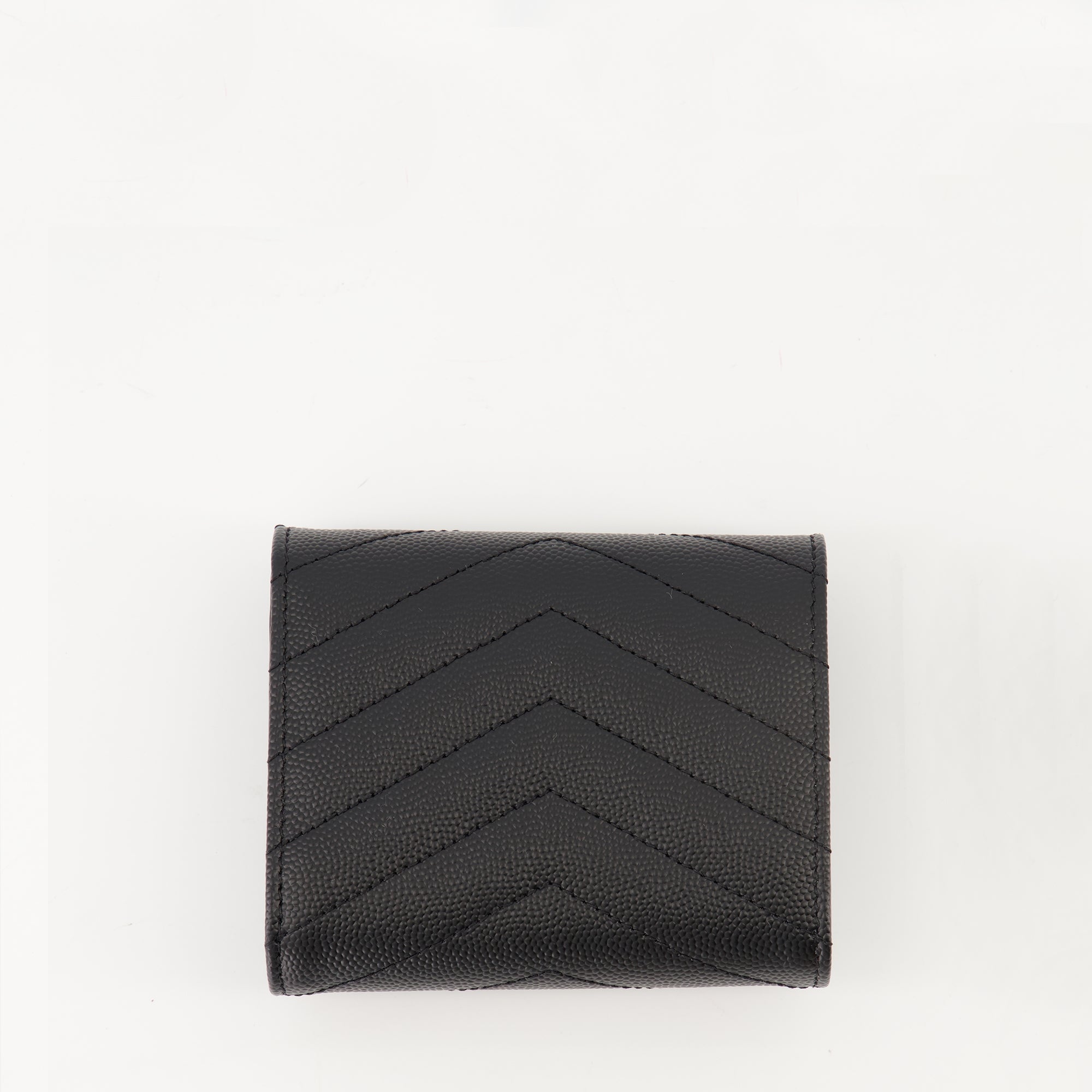 Saint Laurent wallet, Cassandre black wallet, grained calfskin wallet, designer accessories, luxury wallets