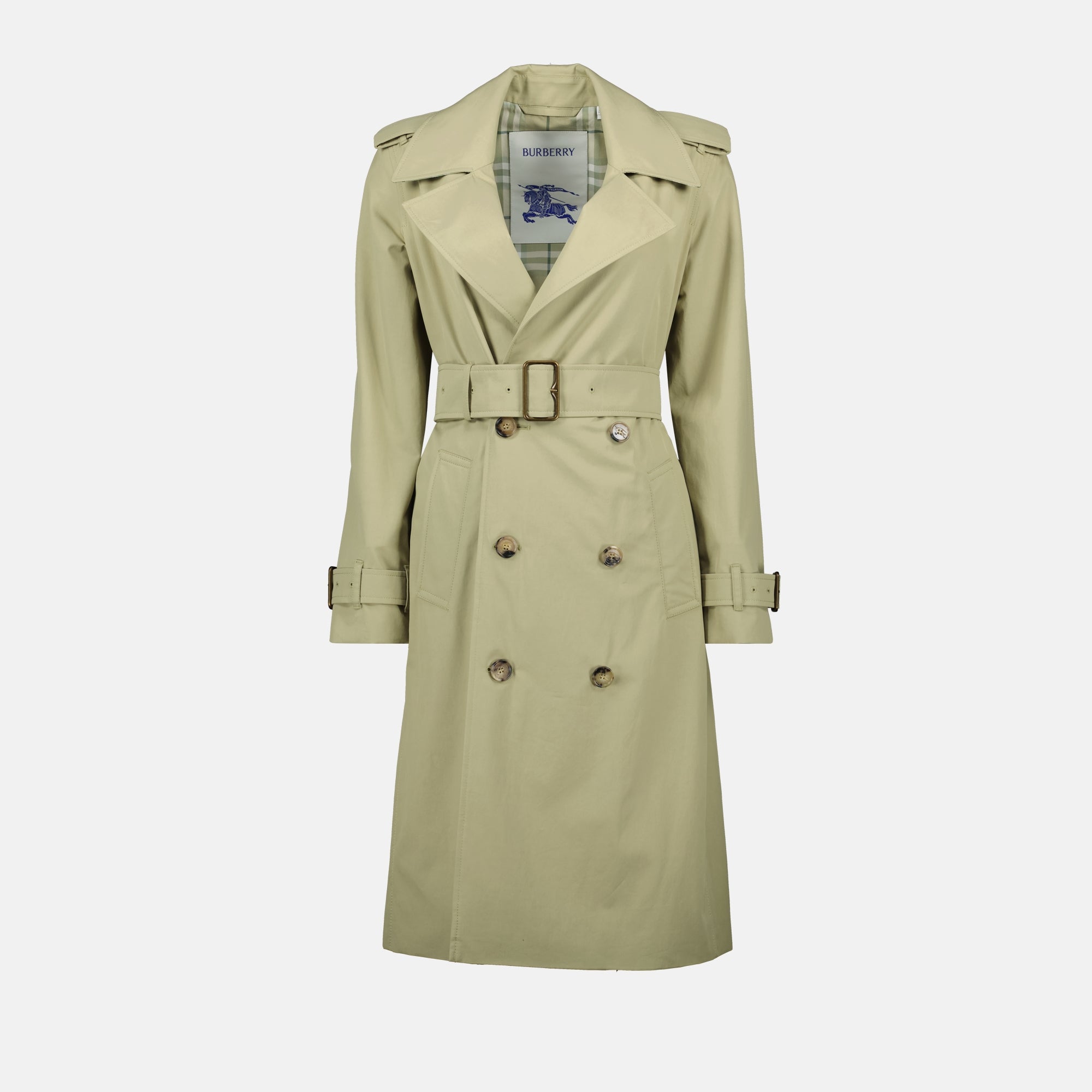Trench-coat lungo beige