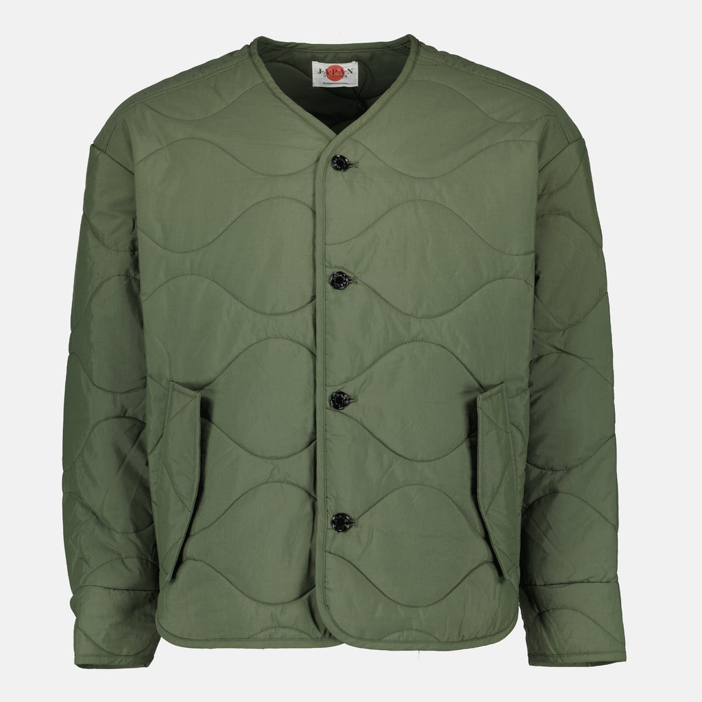 kaki quilted jacket, Japan Rag outerwear, autumn-winter fashion, men's quilted jackets, designer jackets