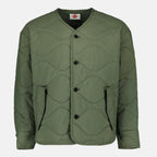 Image of Kaki Quilted Jacket by Japan Rag for Men - Season Autumn-Winter 2025 - Front View
