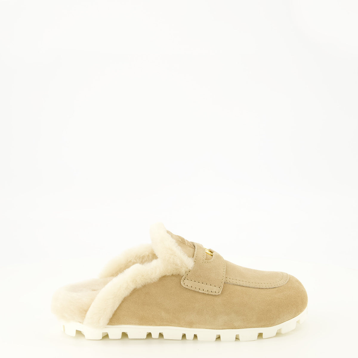 Beige Fell-Mules