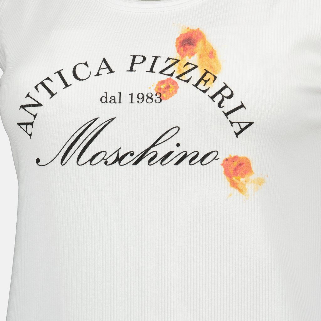 tank top, Antica Pizzeria, printed logo, ribbed viscose, Spring-Summer 2025