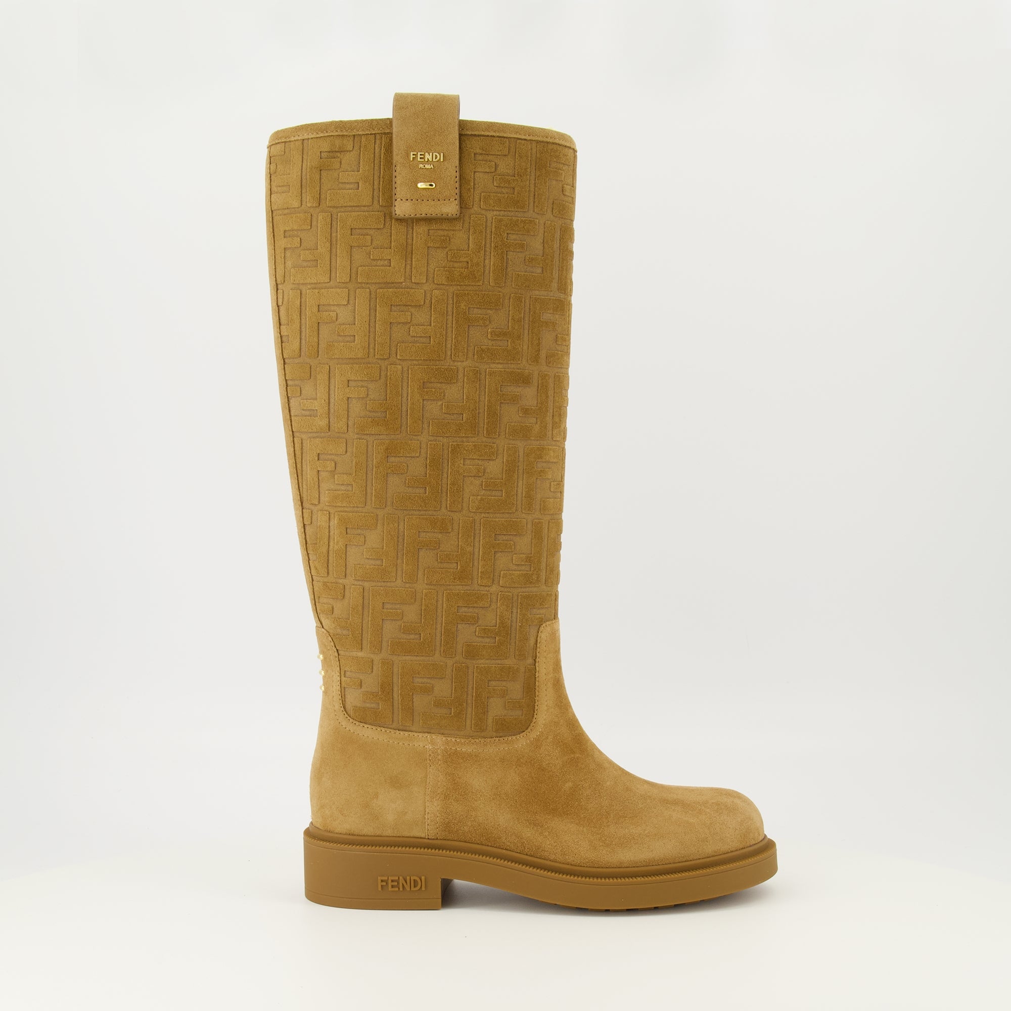 Fendi ankle boots, suede boots, brown boots, autumn winter footwear, designer footwear