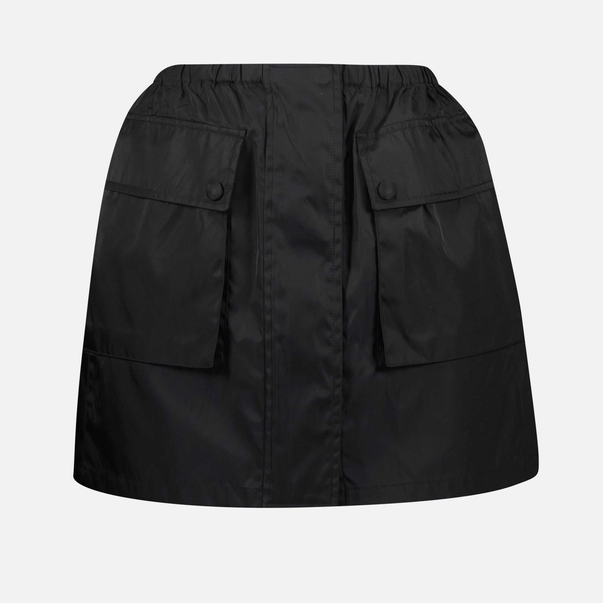 Re-Nylon skirt, Prada clothing, flared skirt, sustainable fashion, eco-friendly textile