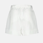 Hanno white shorts, Iro cotton shorts, adjustable waist shorts, women's summer shorts, chic white shorts