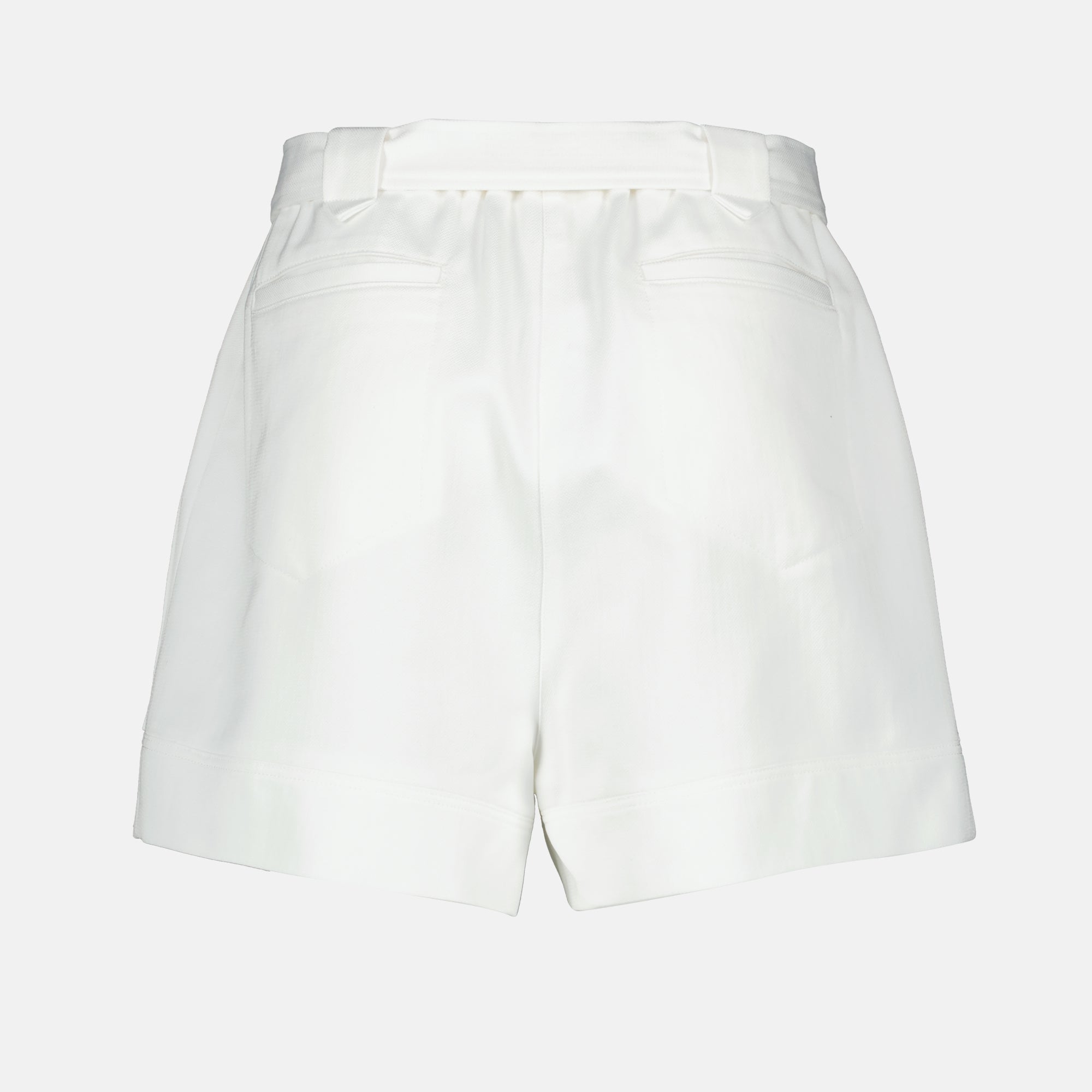 Hanno white shorts, Iro cotton shorts, adjustable waist shorts, women's summer shorts, chic white shorts